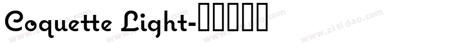 Coquette Light字体转换